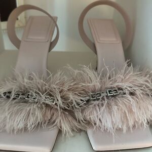 Givenchy fur sling back heels